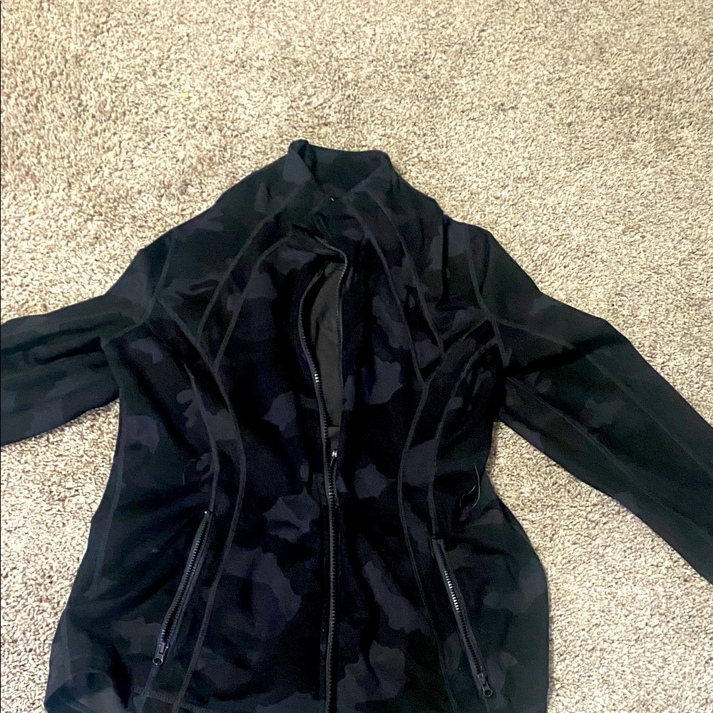 Yogalicious Black Camouflage Bomber Jacket